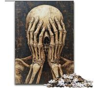 Puzzle da 1000 pezzi Scheletro che si copre il volto per adulti e ragazzi, Relax Games tutta la famiglia (50x75cm)