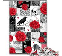Puzzle da 1000 pezzi "Scheletro di corvo" per adulti, regalo per 14+ anni, allena il tuo cervello e le tue mani, gioco di Natale (26x38cm)