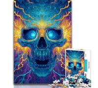 Puzzle da 1000 pezzi "Scheletro di fulmine" per adulti e adolescenti, difficile da completare ma divertente e spiritoso, un'idea regalo e un arredamento per la casa unici (38x26cm)