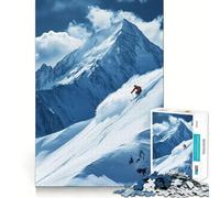 Puzzle da 1000 pezzi "Sciatore su pista di montagna" per adolescenti, gioco per l'esercizio mentale, relax, design, assemblaggio, lista dei desideri di Babbo Natale 50x75cm