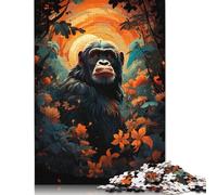 Puzzle da 1000 pezzi "Scimmia nella giungla colorata" per adulti, puzzle difficili e stimolanti per bambini adulti, regalo di Natale da 1000 pezzi (75x50 cm)