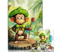 Puzzle da 1000 pezzi "Scimmia viaggiatrice" per adolescenti, difficile da completare ma divertente e spiritoso, regalo di compleanno, regali, decorazione murale (38x26cm)