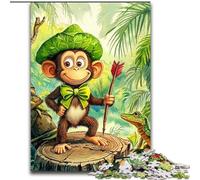 Puzzle da 1000 pezzi, scimmia viaggiatrice, per adulti, gioco di attività per famiglie, decorazione da parete per la casa (dimensioni 26x38cm)