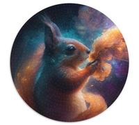 Puzzle da 1000 pezzi "Scoiattolo Nebulosa" - Puzzle rotondi da 1000 pezzi per adulti, per decorazioni per la casa, allenamento del cervello e regali per le feste, 67,5x67,5 cm