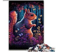 Puzzle da 1000 pezzi "Scoiattolo nella foresta", regalo perfetto per compleanni, vacanze e decorazioni per la casa, dimensioni 50x75cm