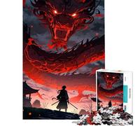 Puzzle da 1000 pezzi "Scontro con il Drago Rosso" - Gioco avvincente per coltivare la pazienza - Gioco pratico per divertirsi in famiglia - Regalo di compleanno (Dimensioni 38x26cm)