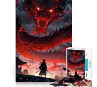Puzzle da 1000 pezzi "Scontro del Drago Rosso" per adolescenti, ideale per migliorare la memoria, per un relax informale e per esporre opere d'arte dai tagli netti (38x52cm)