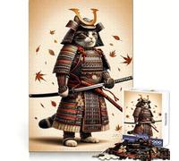 Puzzle da 1000 pezzi "Scontro tra gatti samurai" per adulti e ragazzi, gioco di logica, casa, divertimento, taglio di qualità, regalo classico (50x75cm)
