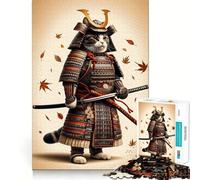 Puzzle da 1000 pezzi "Scontro tra gatti samurai" per adulti e ragazzi, gioco di logica, casa, divertimento, taglio di qualità, regalo classico (50x75cm)