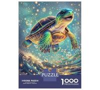 Puzzle Da 1000 Pezzi Sea Turtle in Starry Ocean Puzzle Per Adulti Gioco Rompicapo Decorazione Perfetta Regali Unici Per Compleanno E Natale 38x26cm/1000pcs