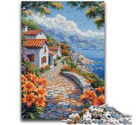 Puzzle da 1000 pezzi Seaside City, gioco stimolante e gioco per famiglie, ideale come regalo per tutta la famiglia, 50x75cm