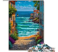 Puzzle da 1000 pezzi Seaside City per adulti e ragazzi, collezione di artisti di giochi intellettuali e giocattoli, belle arti (50x75cm)