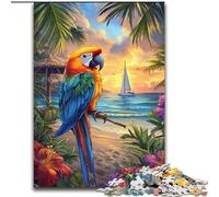 Puzzle da 1000 pezzi Seaside Parrot per adolescenti, regalo di gioco stimolante, ideale come regalo per tutta la famiglia (50x75cm)