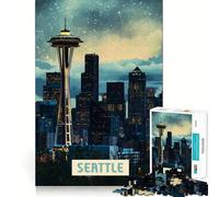 Puzzle da 1000 pezzi Seattle Neat Cut Decor Logic Thinking Play Calm Game Time Xmas Decor Gift (50x75cm)