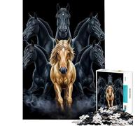 Puzzle da 1000 pezzi - Sei ore e Cavallo d'oro - Giocattolo educativo per l'apprendimento - Gioco stimolante - Idee regalo (Dimensioni 75x50cm)
