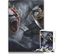 Puzzle da 1000 pezzi Sekiro The Wolf Samurai, gioco di apprendimento consapevole e divertente, celebrazioni gioiose, dimensioni 38x26cm
