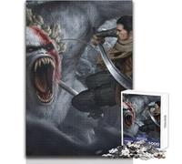 Puzzle da 1000 pezzi Sekiro The Wolf Samurai, un modo rilassante per riempire il tempo libero, giocattolo da gioco con taglio preciso e costante, dimensioni 50x75cm