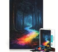 Puzzle da 1000 pezzi "Sentiero Arcobaleno nella Foresta" per Adolescenti, Stimola la Memoria, Rilassante, Taglio Premium, Sorpresa di Compleanno (38x52cm)