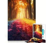 Puzzle da 1000 pezzi "Sentiero Arcobaleno nella Foresta" per adulti, gioco per esercizi mentali, relax, taglio di precisione, regalo elegante (38x52cm)
