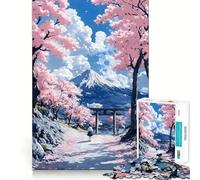 Puzzle da 1000 pezzi "Sentiero dei ciliegi in fiore verso il Fuji",gioco di precisione,divertente e stimolante,ideale per attività cognitive e momenti di relax,regalo di compleanno (38x52cm)