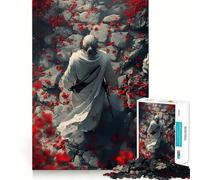 Puzzle da 1000 pezzi "Sentiero dei Samurai tra i Fiori Rossi" per Adolescenti, Giocattolo Intellettuale, Rilassante Mentale, Taglio Di Qualità, Regalo per le Vacanze (38x26cm)