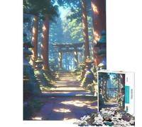 Puzzle da 1000 pezzi "Sentiero del Santuario Illuminato dal Sole" gioco rompicapo per stimolare l'intelligenza giocattolo avvincente regalo per compleanni sfida difficile (dimensioni 38x52cm)