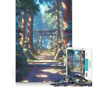 Puzzle da 1000 pezzi Sentiero del Santuario Illuminato dal Sole per adulti, gioco di logica e stimolazione mentale, antistress, taglio preciso, 38x52cm