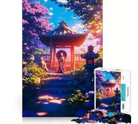 Puzzle da 1000 pezzi "Sentiero della Kitsune" per adulti, gioco intelligente da assemblare insieme, regalo stagionale (38x52cm)