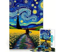 Puzzle da 1000 pezzi "Sentiero della Notte Stellata" per adolescenti, ideale per il recupero della memoria, il relax e il divertimento, con dettagli nitidi e perfetti come regalo stagionale 50x75cm