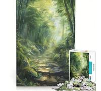 Puzzle da 1000 pezzi: Sentiero di pietra attraverso una foresta di bambù gioco rompicapo rilassante e stimolante per la mente ideale come regalo per tutta la famiglia 50x75cm