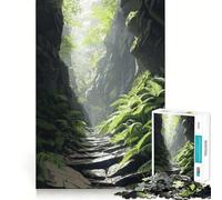Puzzle da 1000 pezzi "Sentiero di pietra nella foresta" per adolescenti, gioco cognitivo, divertimento lento, bordo premium, Babbo Natale, desiderio, scegli 38x52cm
