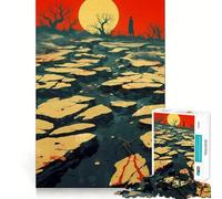 Puzzle da 1000 pezzi "Sentiero macchiato di sangue",decorazione a incastro,rompicapo,regalo,gioco di pace,opera d'arte natalizia 38x26cm