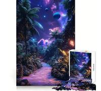 Puzzle da 1000 pezzi "Sentiero mistico nella giungla" per adulti e ragazzi, gioco di logica, divertimento rilassante, bordi affilati, regalo memorabile (38x52cm)