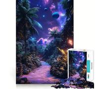 Puzzle da 1000 pezzi "Sentiero mistico nella giungla" per adulti e ragazzi, gioco di logica, divertimento rilassante, bordi affilati, regalo memorabile (38x52cm)