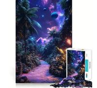Puzzle da 1000 pezzi "Sentiero mistico nella giungla" per adulti e ragazzi, gioco di logica, divertimento rilassante, bordi netti, regalo memorabile (50x75cm)