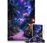 Puzzle da 1000 pezzi "Sentiero mistico nella giungla" per adulti e ragazzi, gioco di logica, divertimento rilassante, bordi netti, regalo memorabile (50x75cm)