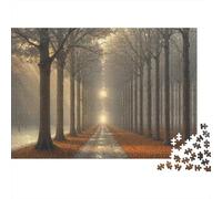 Puzzle da 1000 pezzi "Sentiero nella foresta autunnale", tunnel tra gli alberi, percorso illuminato, giochi educativi per adulti, bellissima decorazione, difficile e ideale per 38x26cm