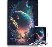 Puzzle da 1000 pezzi "Sentiero nella foresta cosmica" per adolescenti, gioco educativo per la crescita delle competenze, regalo perfetto per momenti speciali, dimensioni 38x52cm