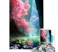 Puzzle da 1000 pezzi "Sentiero nella foresta mistica" - Gioco educativo e rompicapo - Regalo perfetto per uomini e donne (Dimensioni 50x75cm)