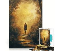 Puzzle da 1000 pezzi "Sentiero nella foresta mistica" per ragazzi, ideale per migliorare la memoria, senza stress, con design e assemblaggio rilassanti, un regalo speciale (38x52cm)