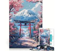Puzzle da 1000 pezzi "Sentiero Sacro dei Sakura verso il Fuji" per adolescenti ideale per rafforzare la memoria creare un'atmosfera rilassante e divertente con bordi di qualità e un regalo perfetto
