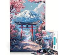 Puzzle da 1000 pezzi "Sentiero Sacro dei Sakura verso il Fuji" per adulti e ragazzi Ricorda, costruisci lentamente, goditi l'arte del taglio preciso, oggetto da collezione (38x52cm)