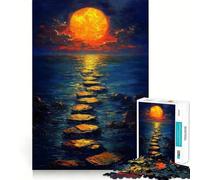 Puzzle da 1000 pezzi "Sentiero verso il Sole" per adulti, gioco intelligente da comporre insieme, divertente idea regalo stagionale (50x75cm)