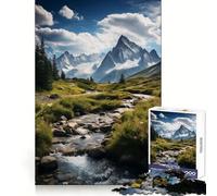 Puzzle da 1000 pezzi "Sentiero verso le montagne" per adolescenti, gioco che stimola la logica e allevia la tensione, con bordi di qualità, ideale come regalo di Babbo Natale (38x52cm)
