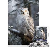 Puzzle da 1000 pezzi "Sentinella della Neve" gioco educativo decorazione perfetta per la parete con poster abbinato e foglio di curiosità (38x52cm)