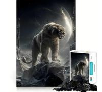 Puzzle da 1000 pezzi "Sentinella Silenziosa delle Cime Illuminate dalla Luna" per Adolescenti, Gioco di Mente, Antistress, Taglio Preciso, Regalo Artistico 38x52cm