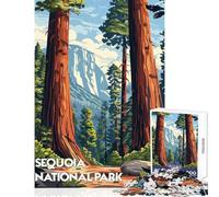 Puzzle da 1000 pezzi "Sequoia Splendor" per ragazzi gioco rilassante decorazione da parete giocattolo educativo con poster abbinato e foglio di curiosità (38x52cm)