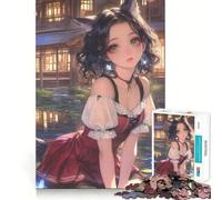 Puzzle da 1000 pezzi "Serene FoxGirl Reflection" per adolescenti, ideale per stimolare la memoria, per il tempo libero a casa e per assemblare immagini Un regalo perfetto (38x52cm)