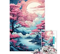 Puzzle da 1000 pezzi Serene Sakura︰ Dreamscape at Dusk Challenger To Complete Difficile Gioco educativo Adatto a persone dai 14 anni in su (38x52cm)