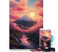 Puzzle da 1000 pezzi "Serenità in fiore di ciliegio" Taglio liscio,gioco creativo,giocattolo rilassante,regalo di Natale per il tempo libero (38x52cm)